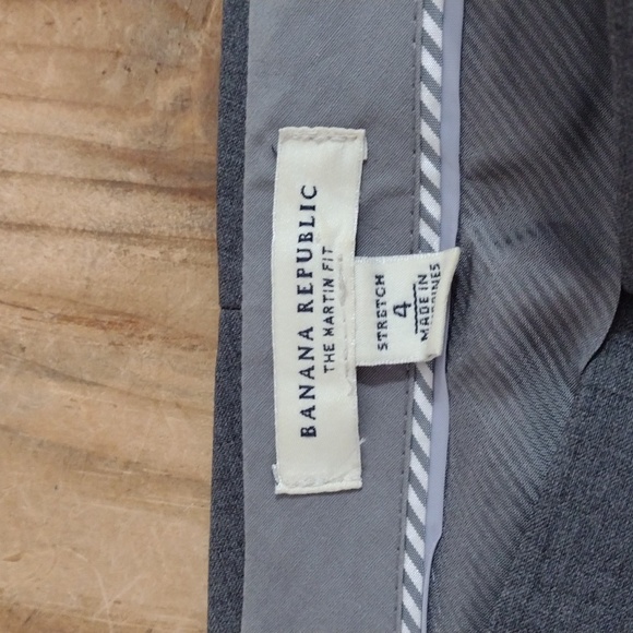 Banana Republic Gray Wool Mid Rise Martin Fit Flare Ankle Dress Pants Size 4 - Picture 10 of 12